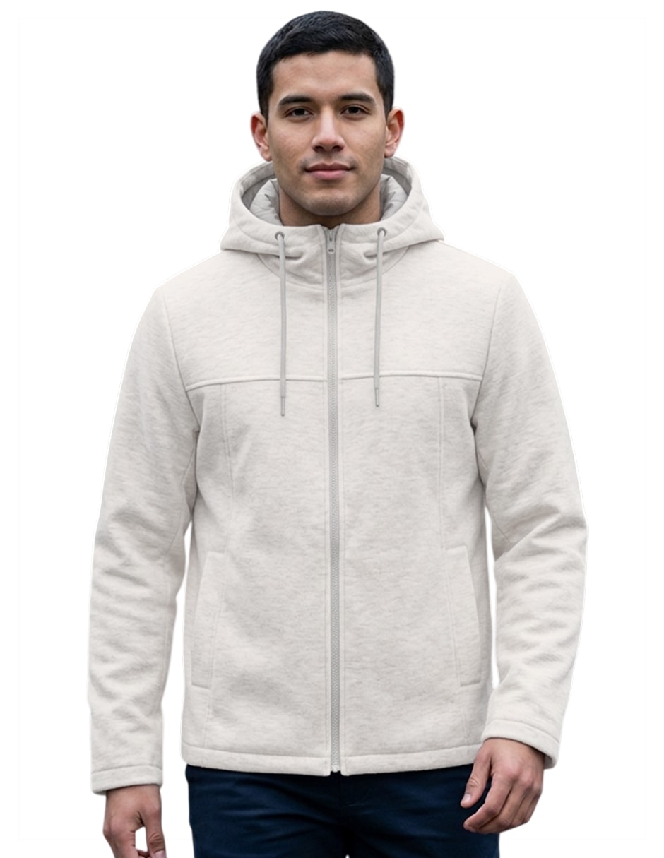 Chamarra casual con capucha para hombre
