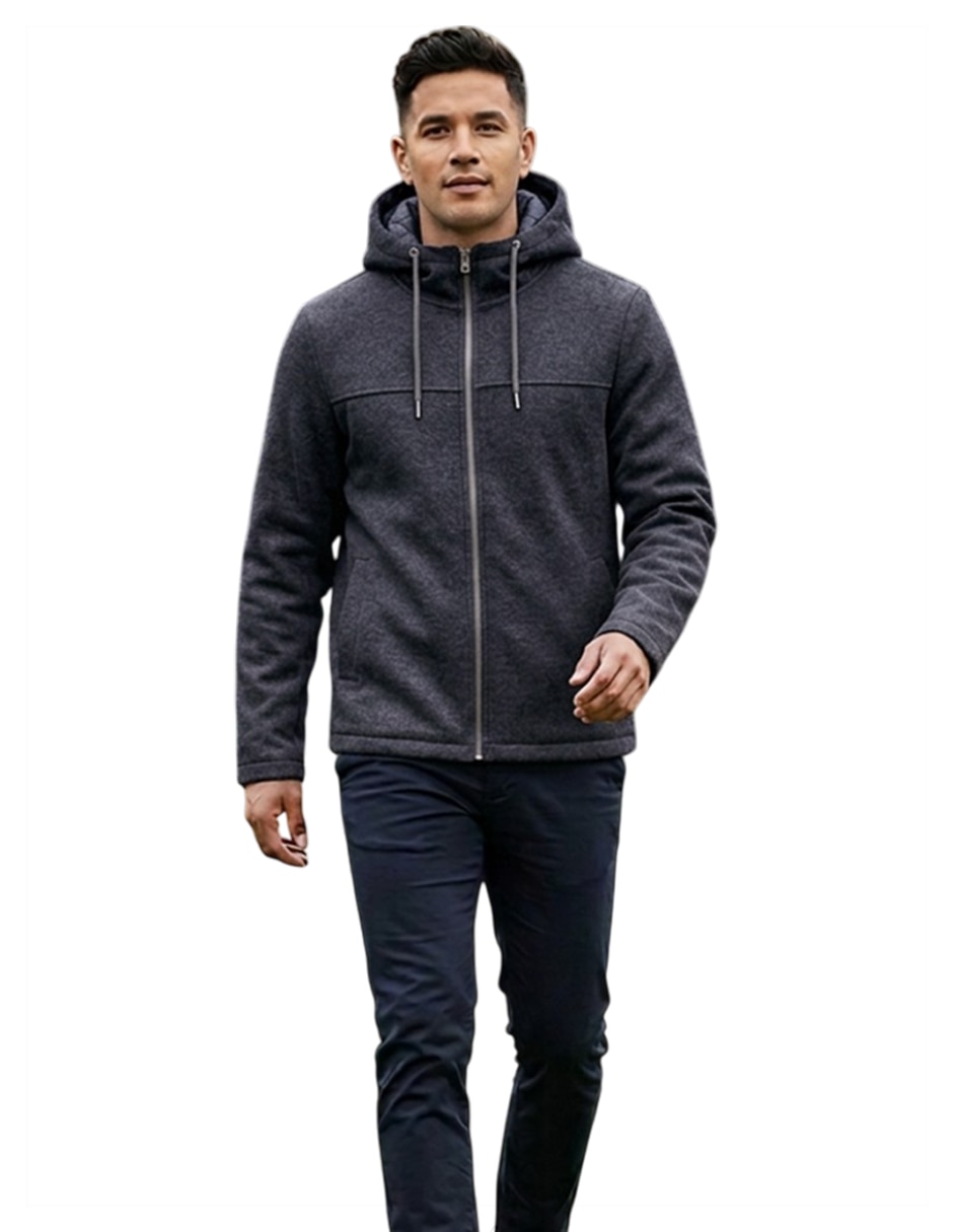 Chamarra casual con capucha para hombre 3