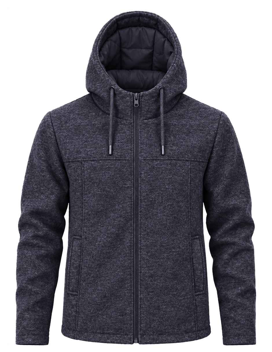 Chamarra casual con capucha para hombre 6