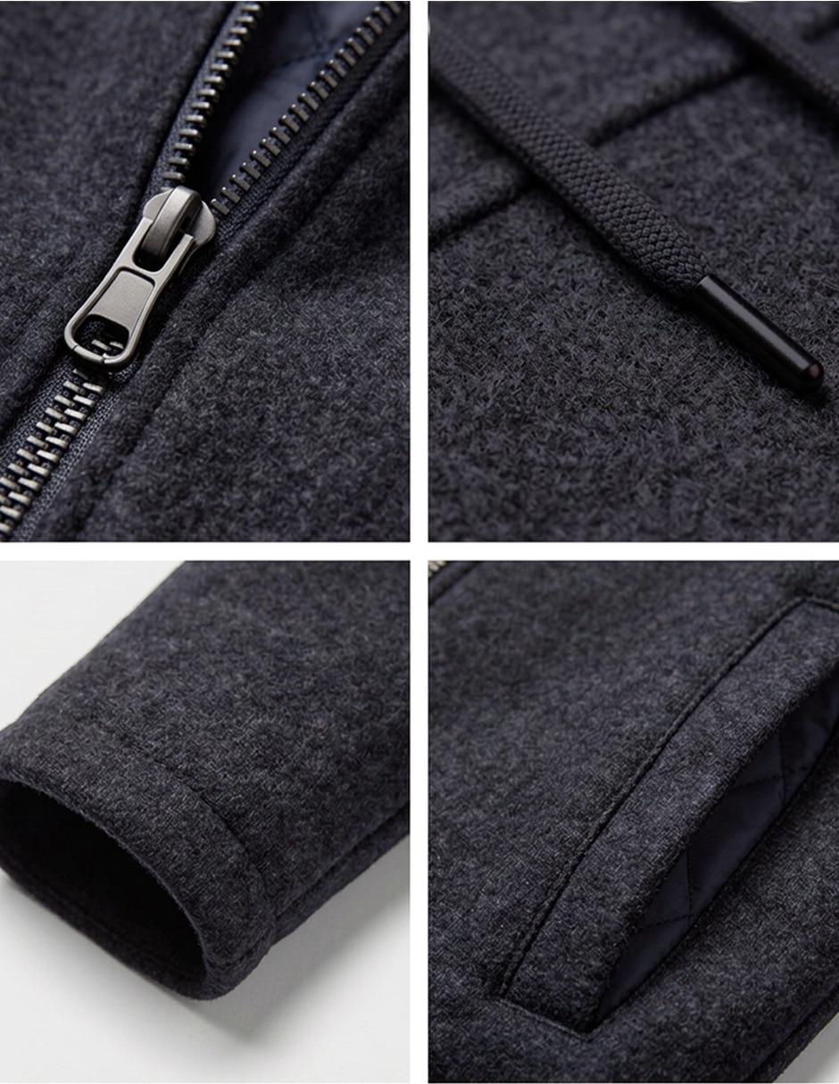 Chamarra casual con capucha para hombre 7