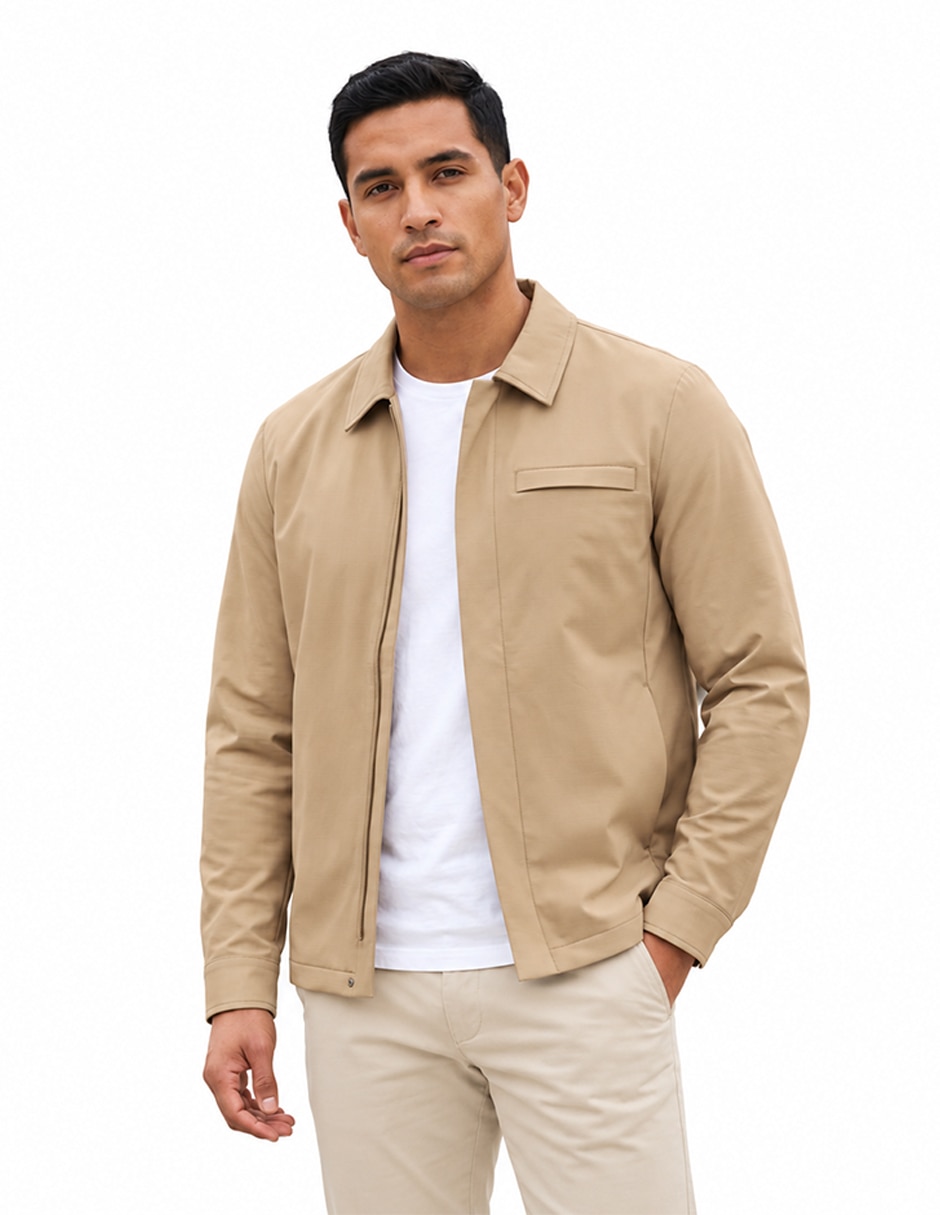 Chamarra harrington con bolsillos para hombre 1