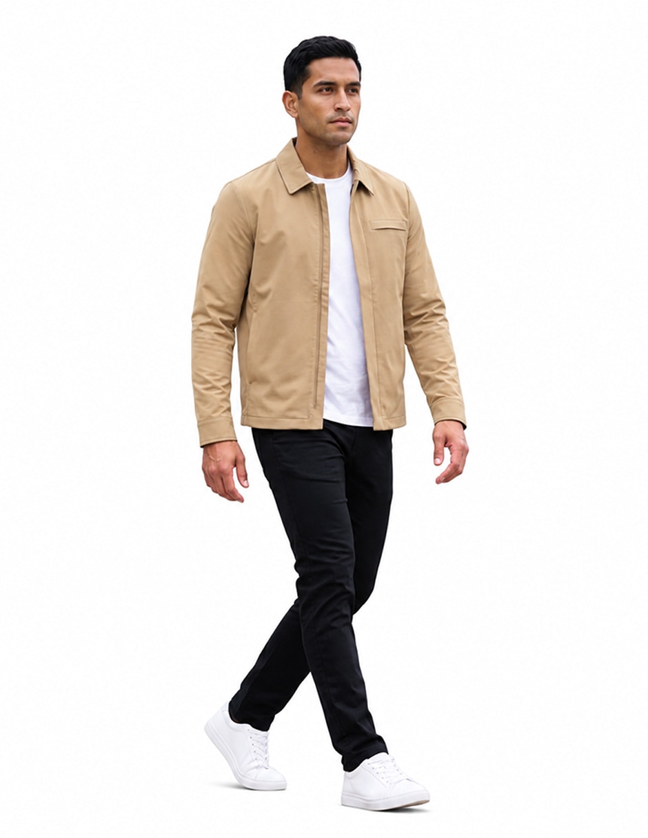Chamarra harrington con bolsillos para hombre 3