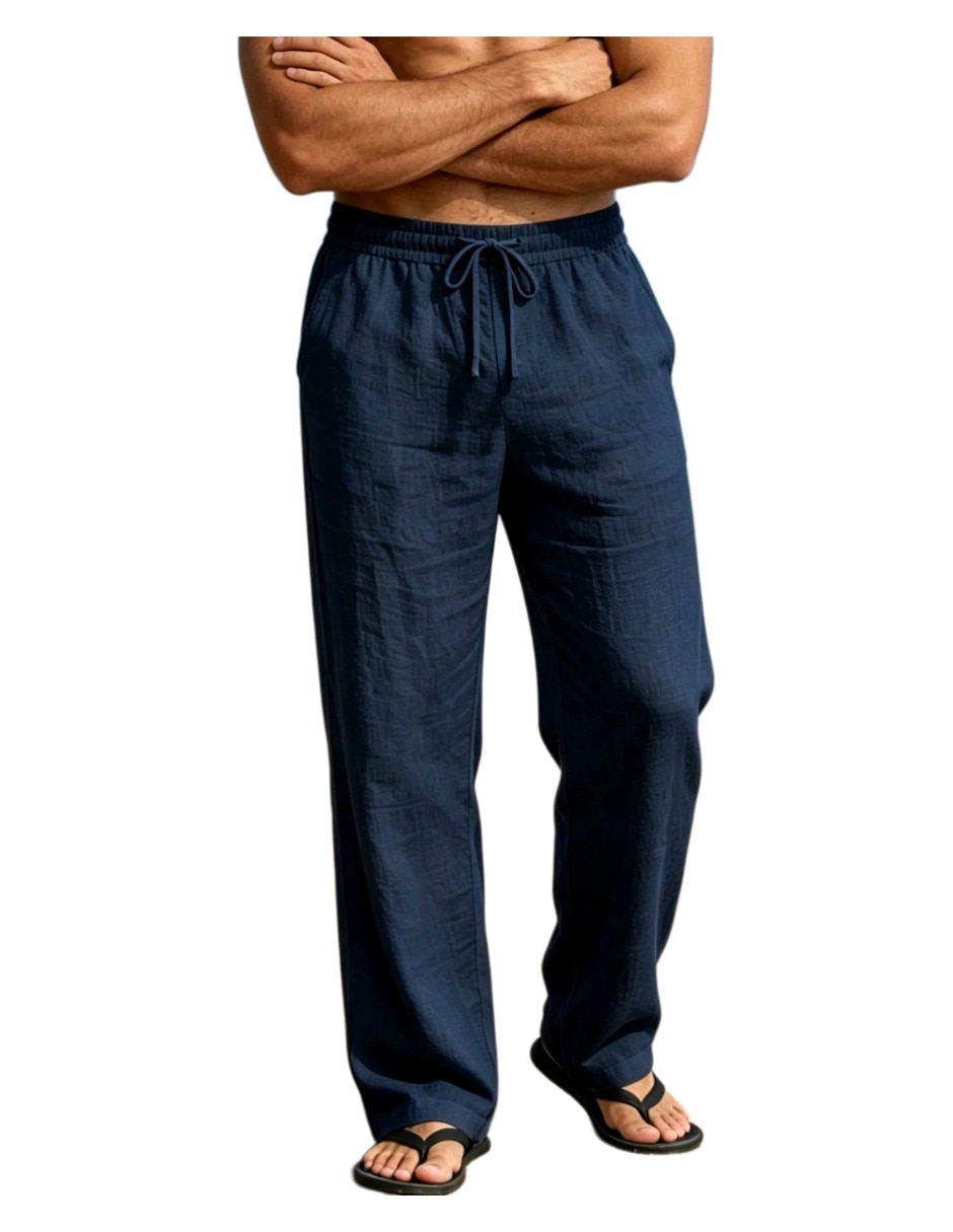 Pantalón Casual Regular Regular de Lino para hombre 4