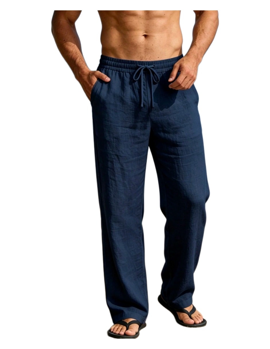 Pantalón Casual Regular Regular de Lino para hombre 5