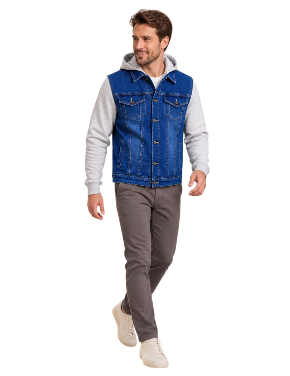 Chamarra casual con capucha para hombre 3
