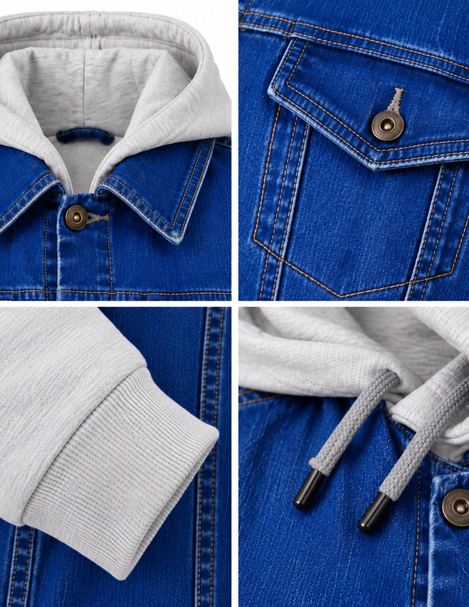 Chamarra casual con capucha para hombre 8