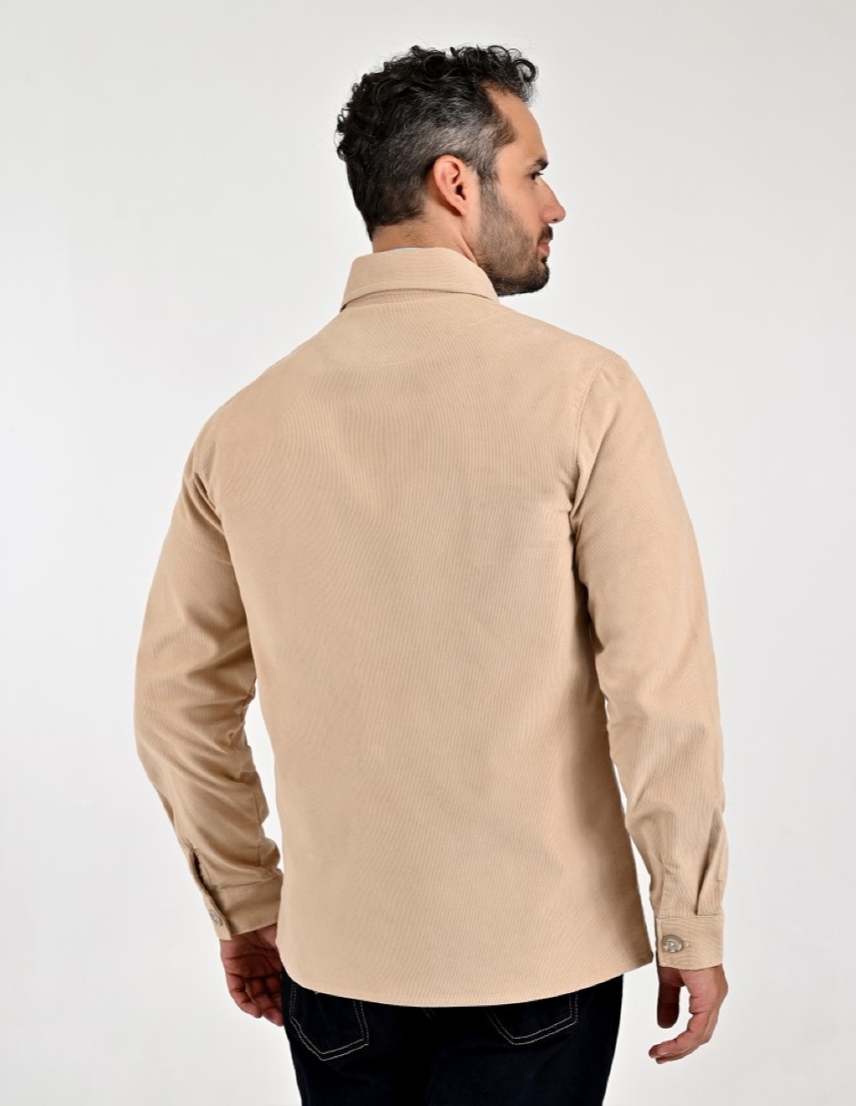 Chamarra casual de algodón con bolsillos para hombre 4
