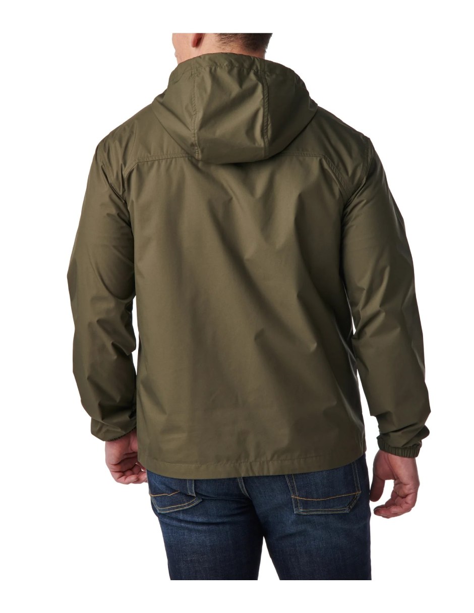 Chamarra casual capucha y bolsa para hombre 2