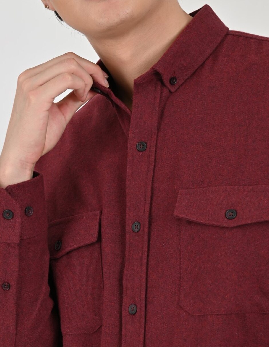 Camisa casual manga larga para hombre 5