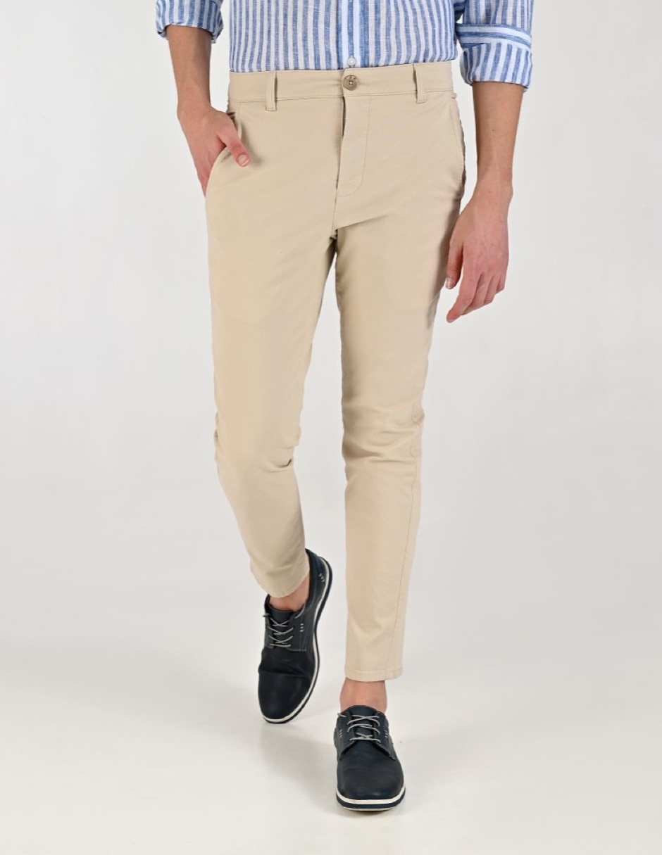Pantalón casual regular slim para hombre 1