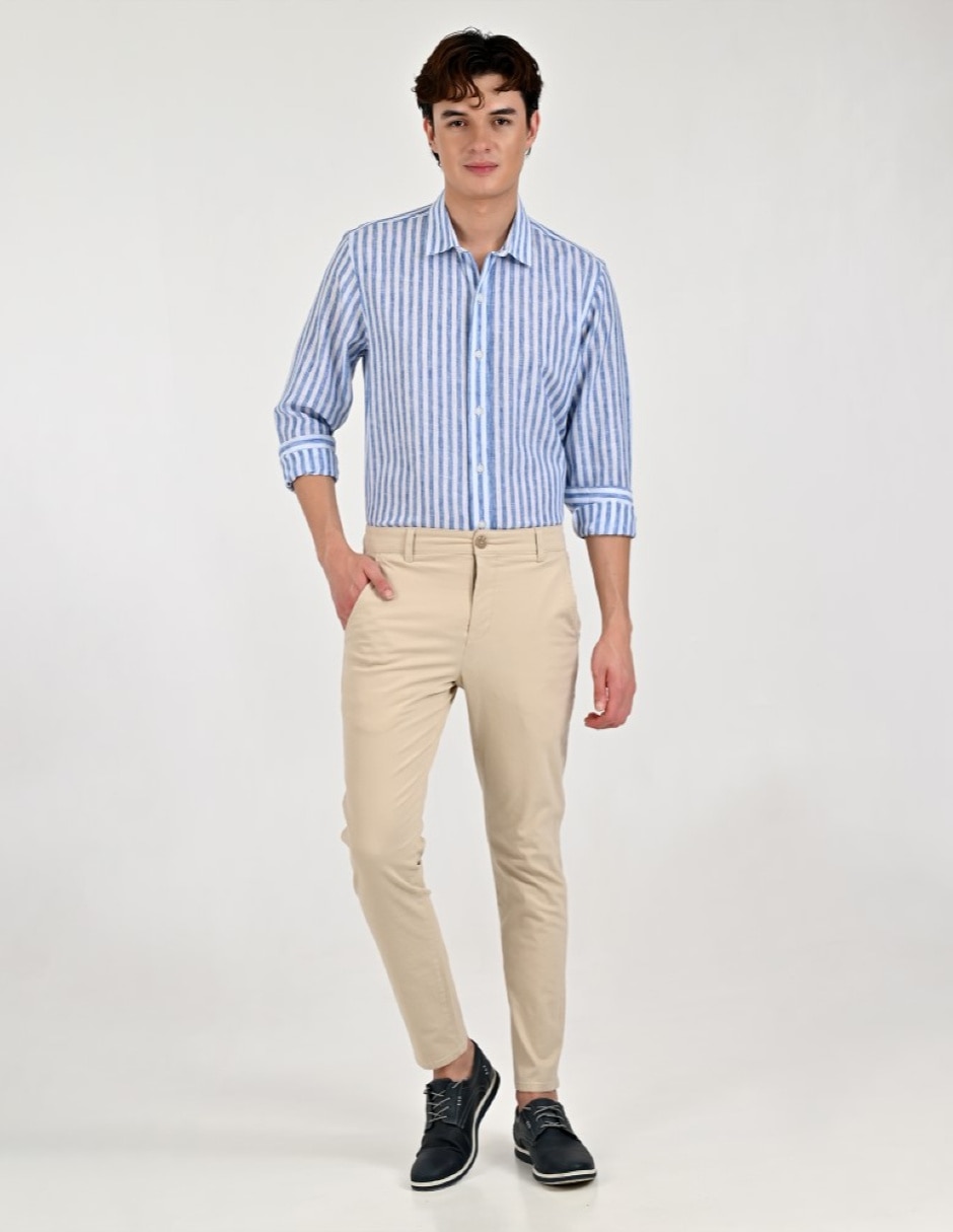 Pantalón casual regular slim para hombre 5