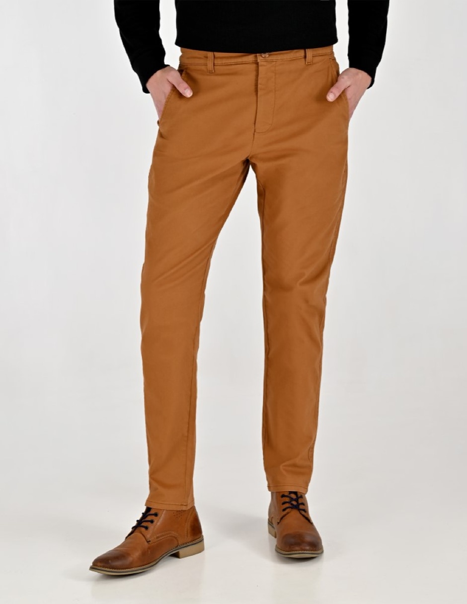Pantalón casual regular slim para hombre