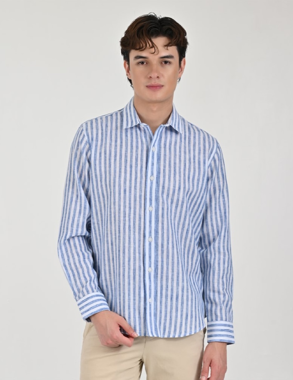 Camisa casual manga larga para hombre