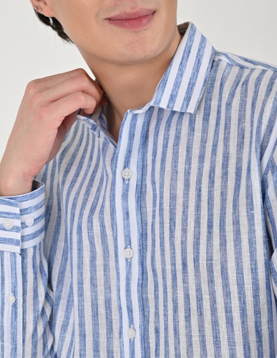 Camisa casual manga larga para hombre 3