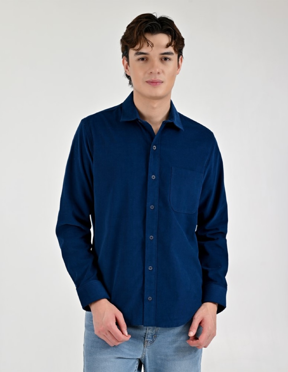Camisa casual manga larga para hombre
