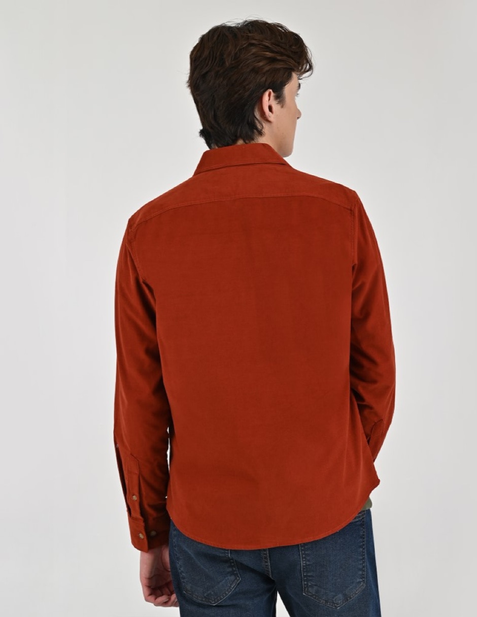 Camisa casual manga larga para hombre 2