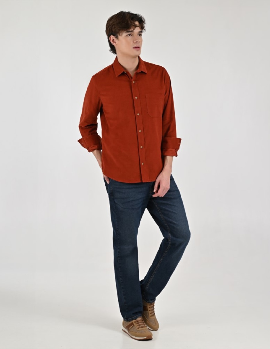 Camisa casual manga larga para hombre 4