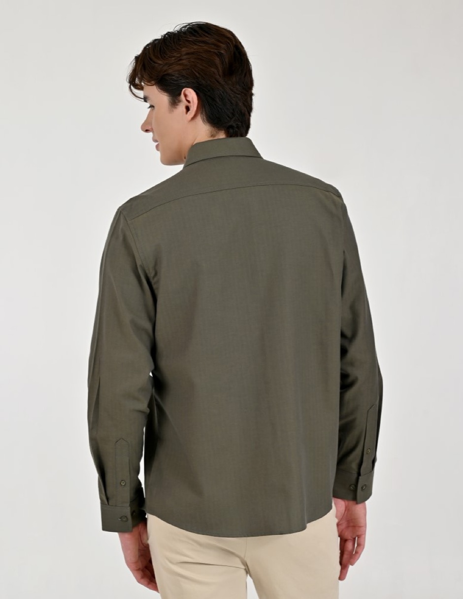 Camisa casual manga larga para hombre 3