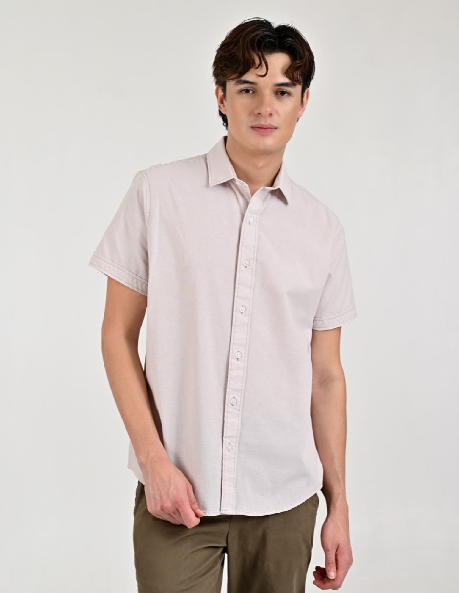 Camisa casual manga corta para hombre