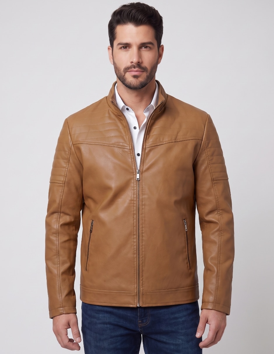 Chamarra casual jk-149 cuello con cierre para hombre Chamarra casual jk-149 cuello con cierre para hombre