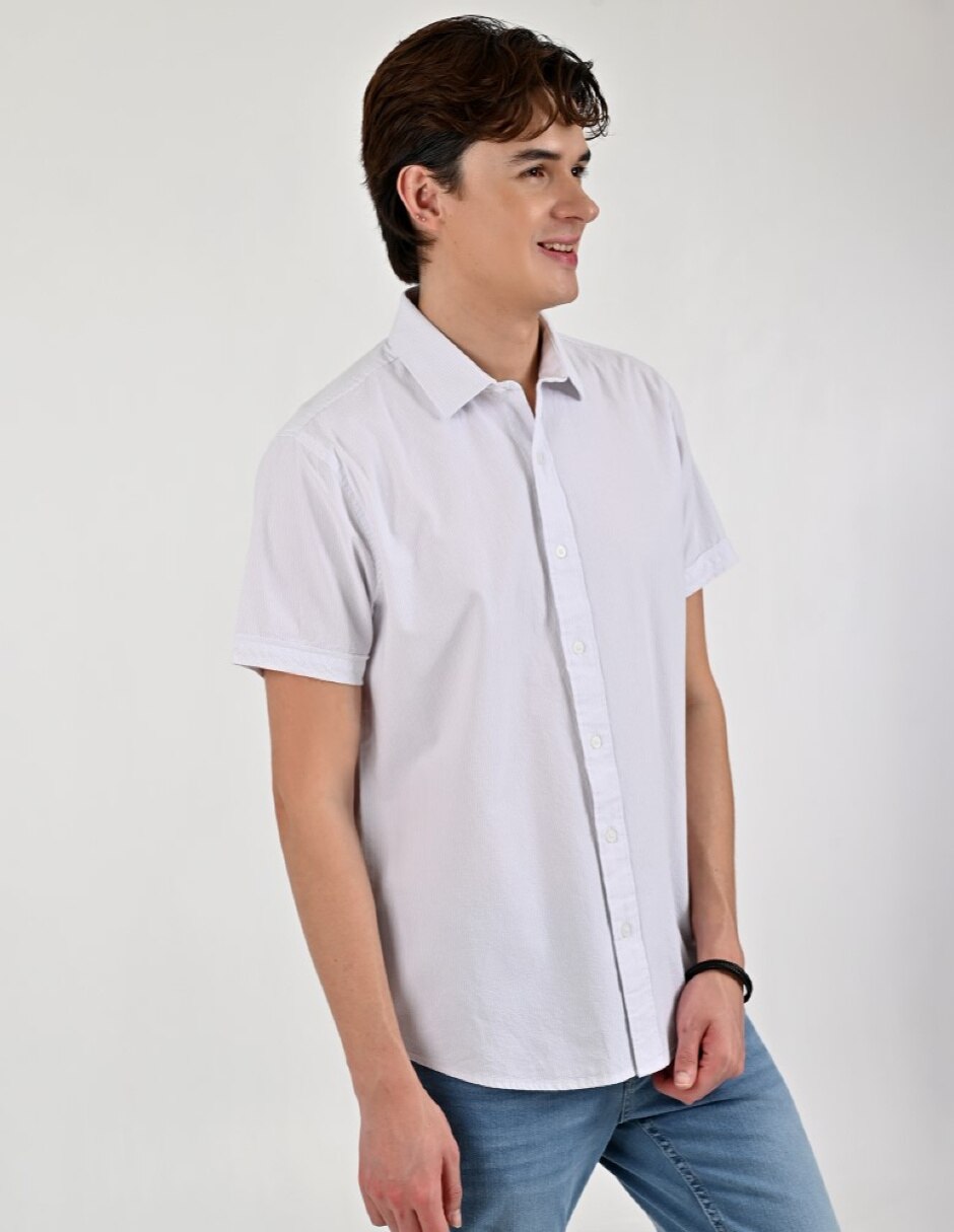 Camisa casual manga corta para hombre 5
