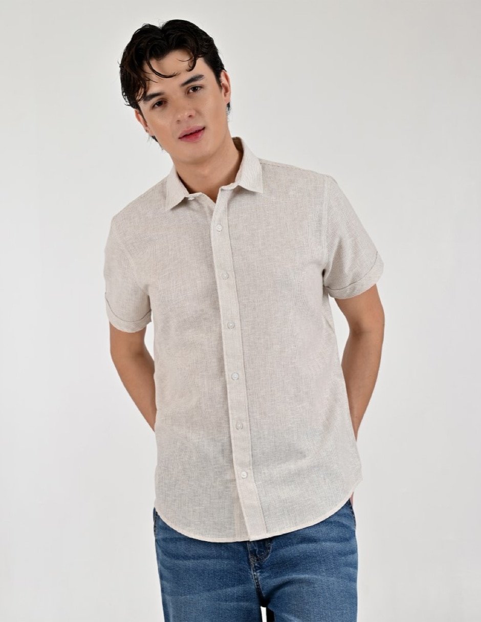 Camisa casual manga corta para hombre 1