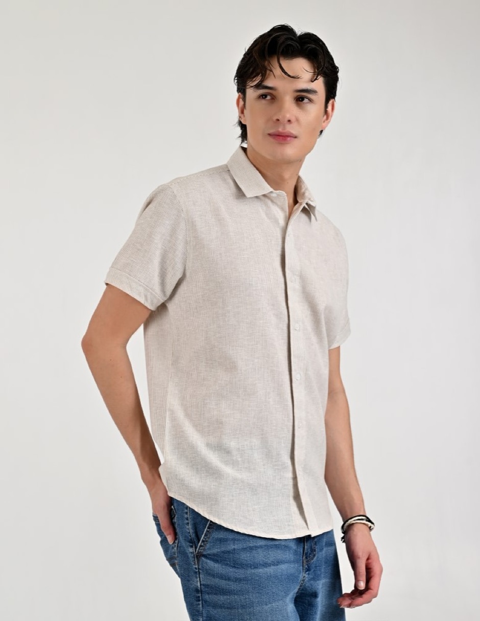 Camisa casual manga corta para hombre 2
