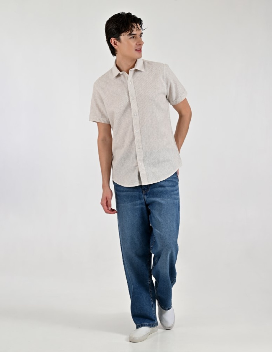 Camisa casual manga corta para hombre 4