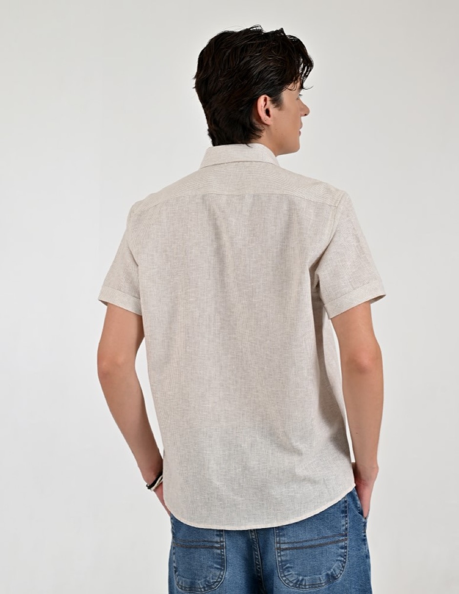 Camisa casual manga corta para hombre 5