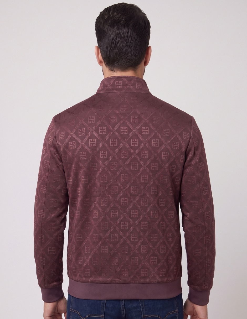 Chamarra casual cuello con cierre para hombre 4