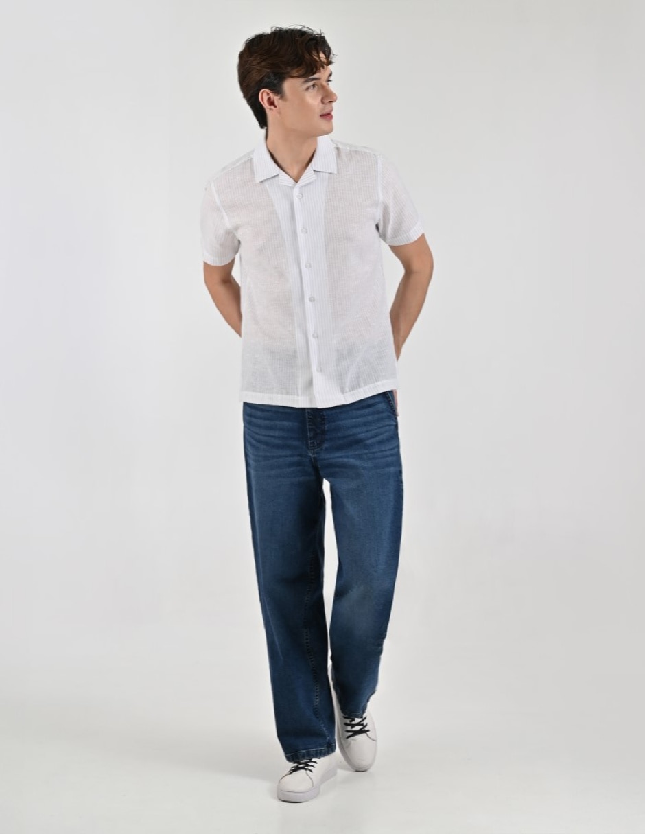 Camisa casual manga corta para hombre 5