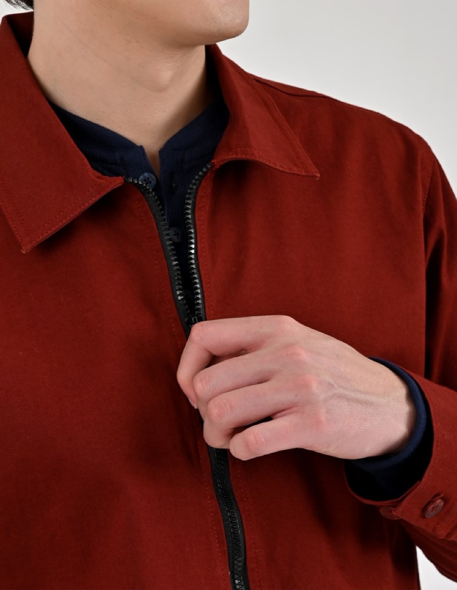 Chamarra casual de algodón con bolsillos para hombre 4