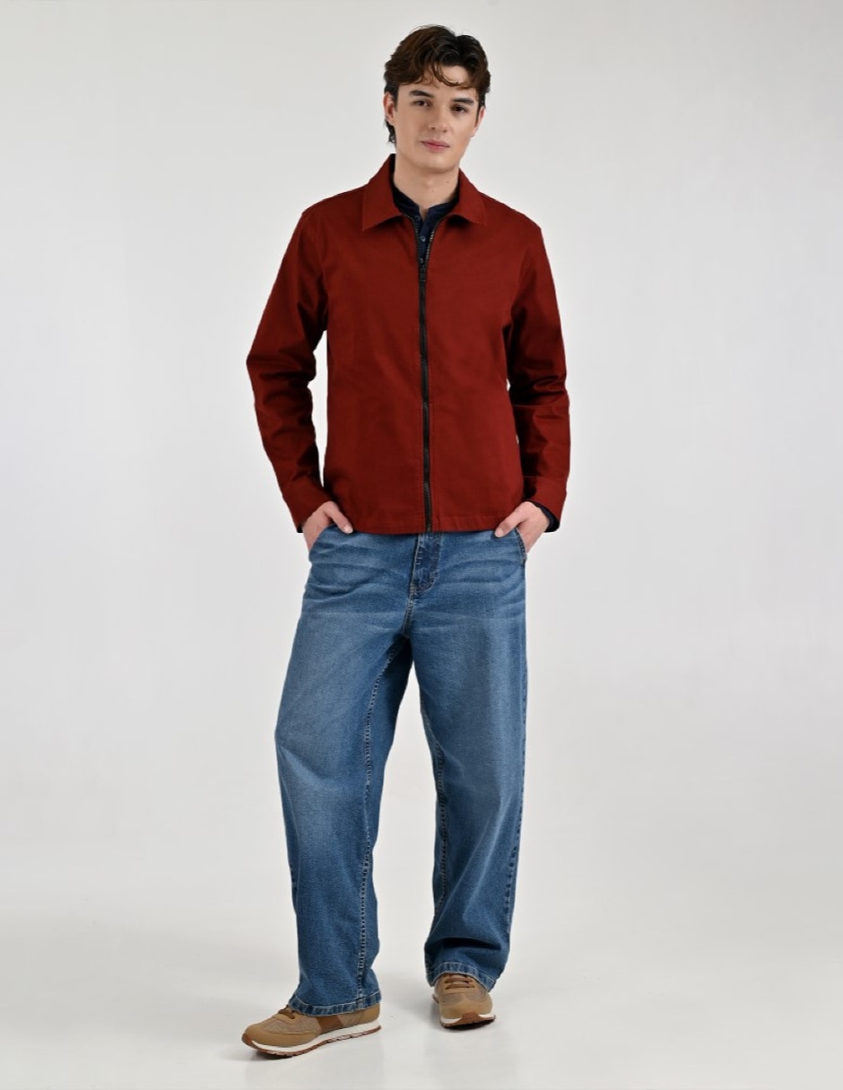 Chamarra casual de algodón con bolsillos para hombre 5