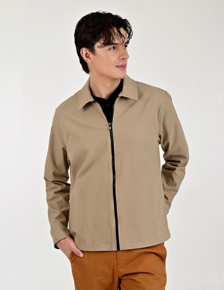 Chamarra casual de algodón con bolsillos para hombre Chamarra casual de algodón con bolsillos para hombre