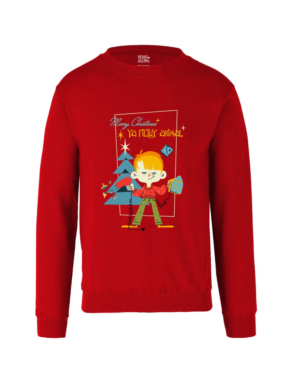 Sudadera home alone disney original filthy animal para hombre 4