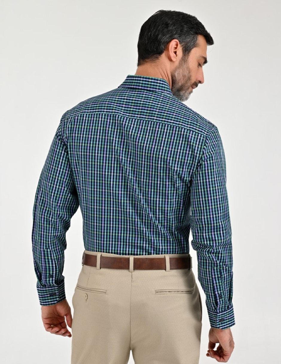 Camisa casual manga larga para hombre 2