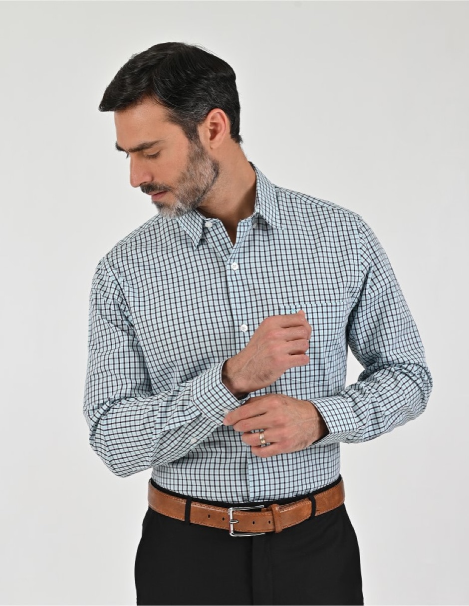 Camisa casual manga larga para hombre