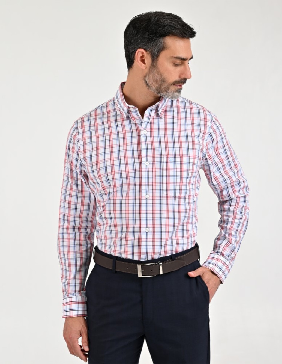 Camisa casual manga larga para hombre