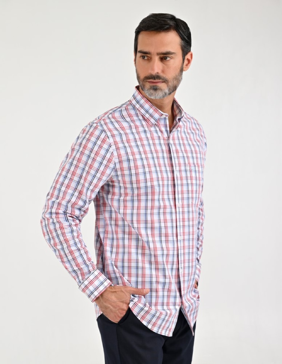 Camisa casual manga larga para hombre 2