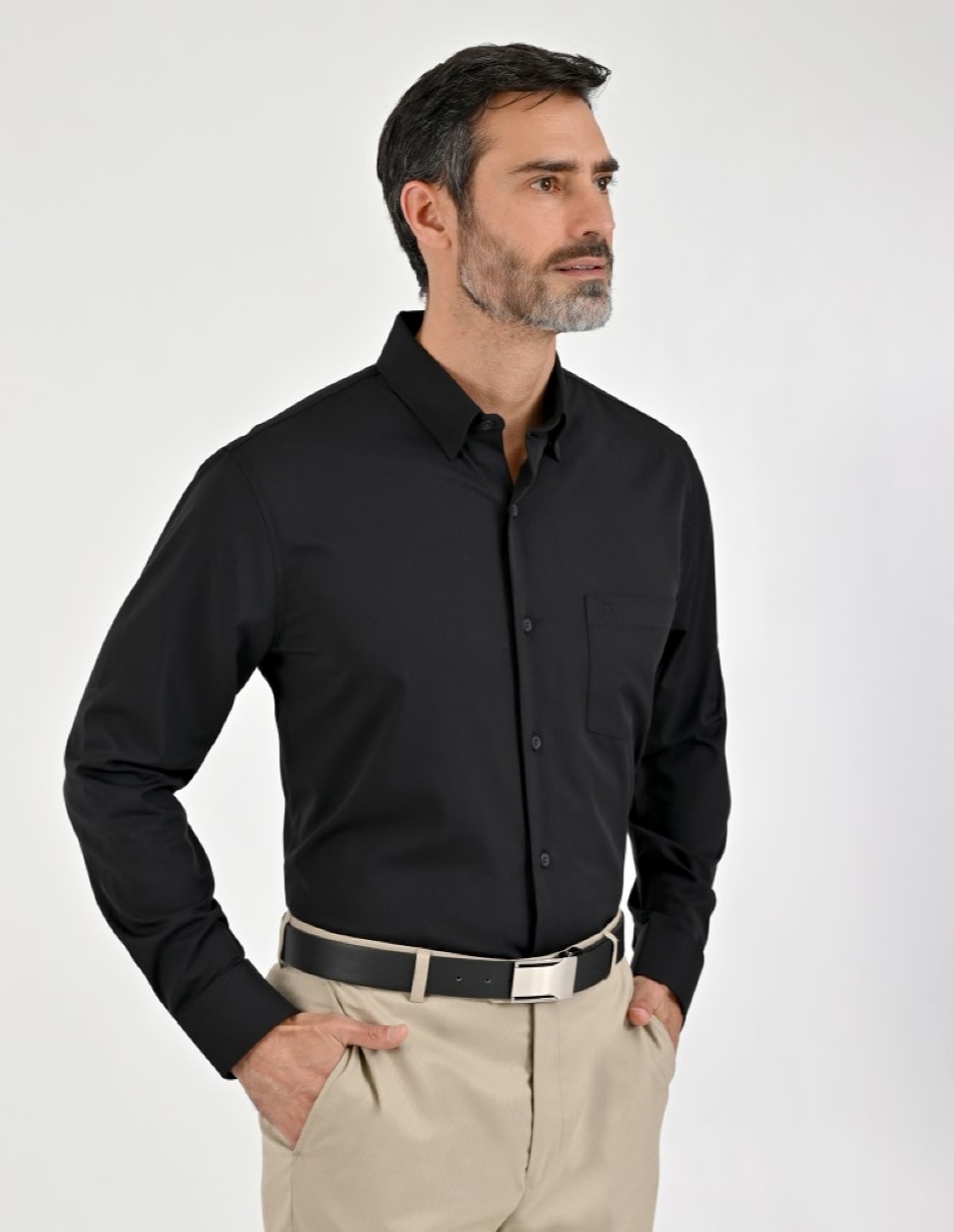 Camisa casual manga larga para hombre 4