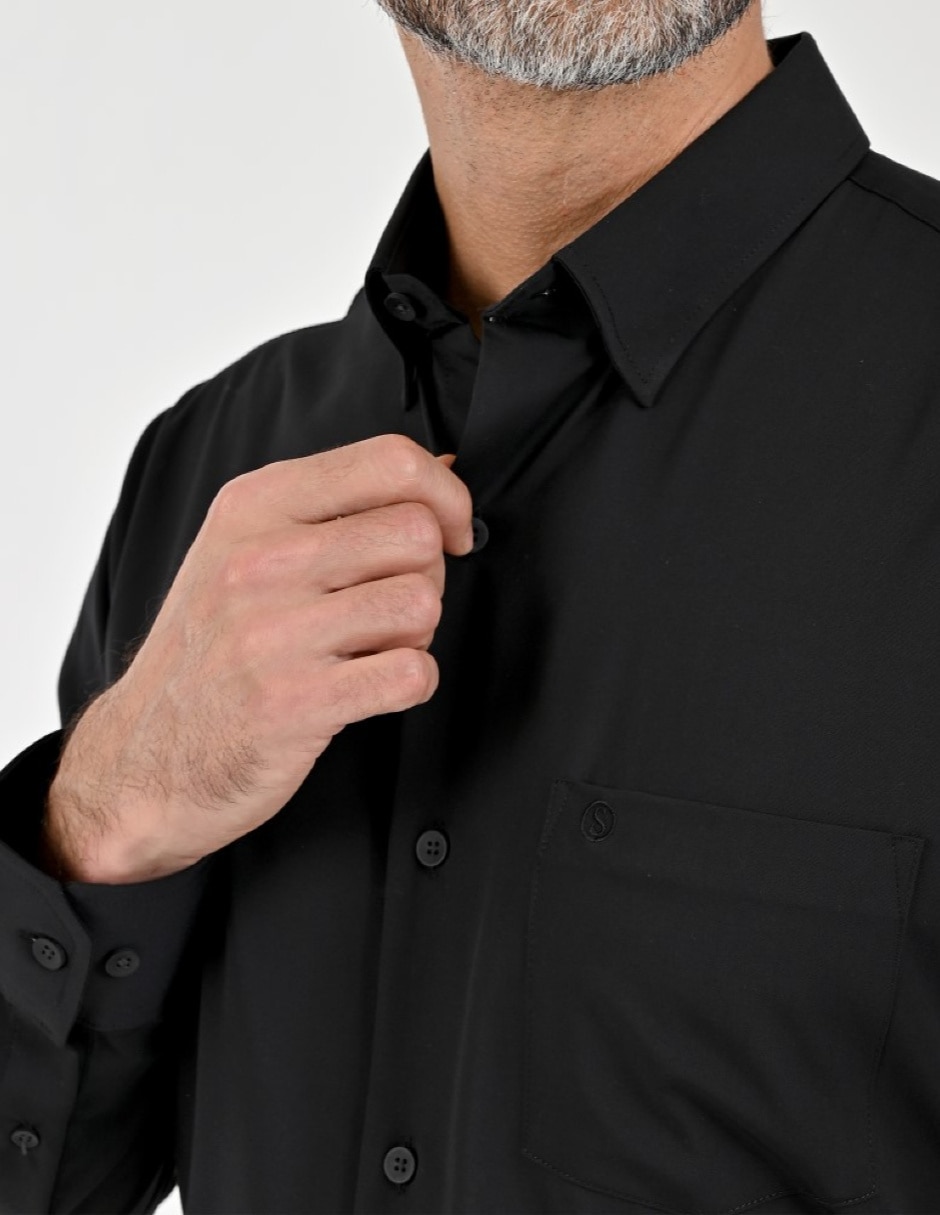 Camisa casual manga larga para hombre 5