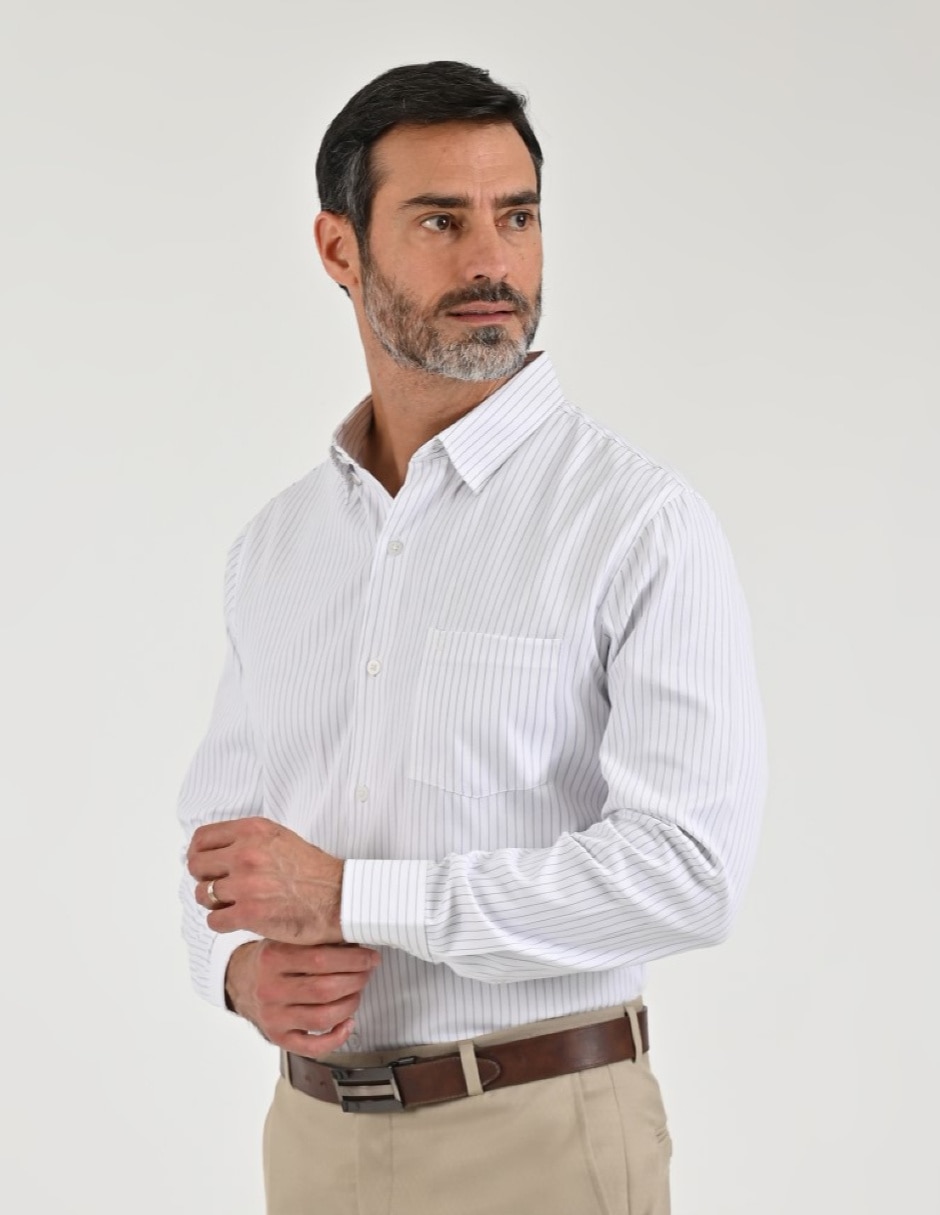 Camisa casual manga larga para hombre 4
