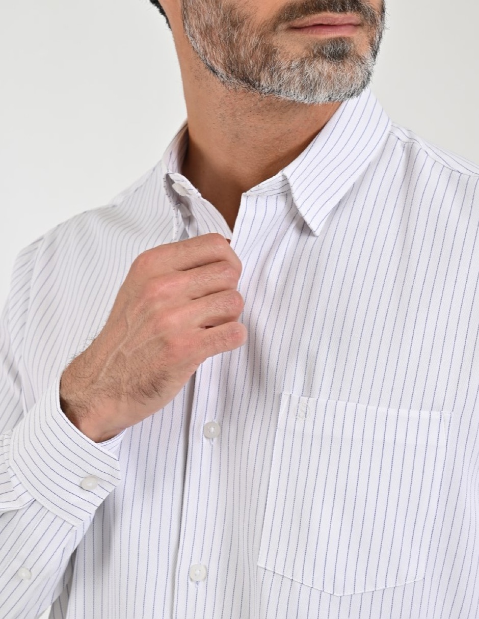 Camisa casual manga larga para hombre 6