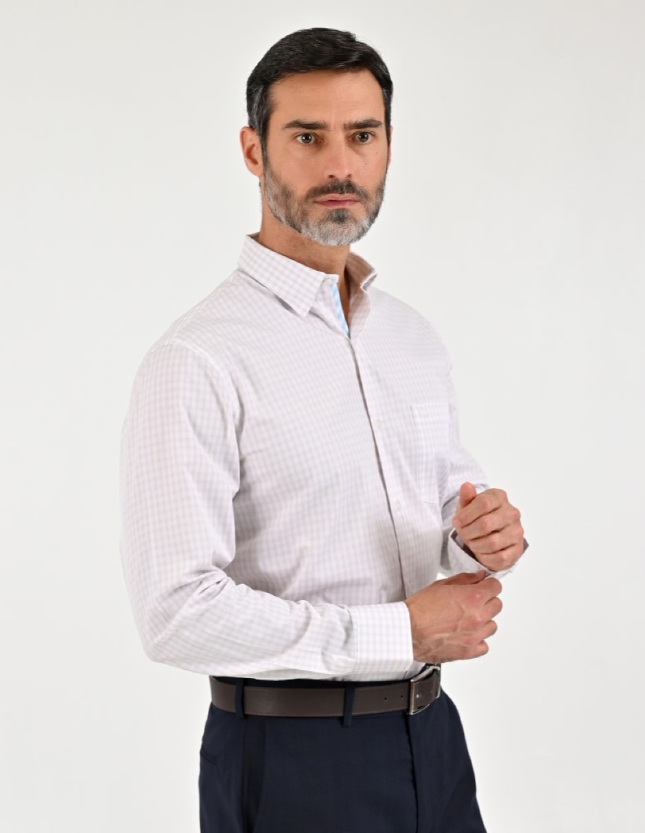 Camisa casual manga larga para hombre 2