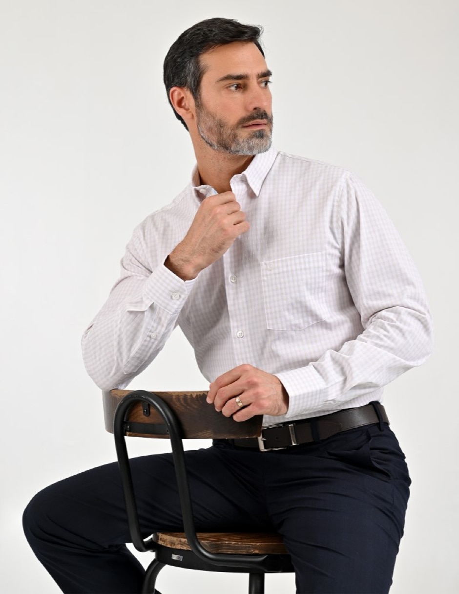 Camisa casual manga larga para hombre 3