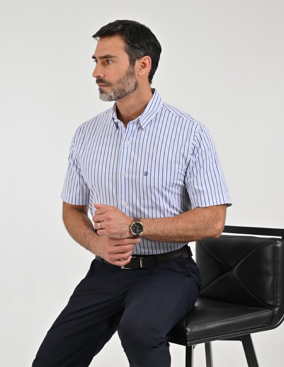 Camisa casual manga corta para hombre 6