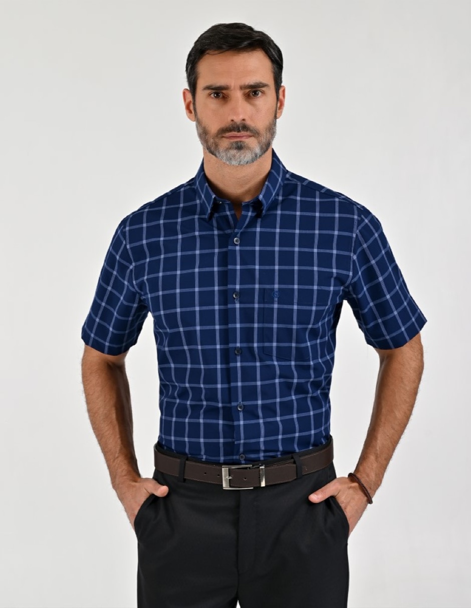 Camisa casual manga corta para hombre