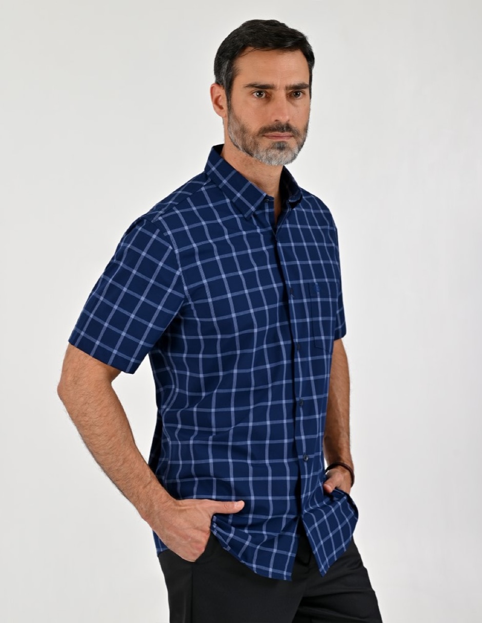 Camisa casual manga corta para hombre 4