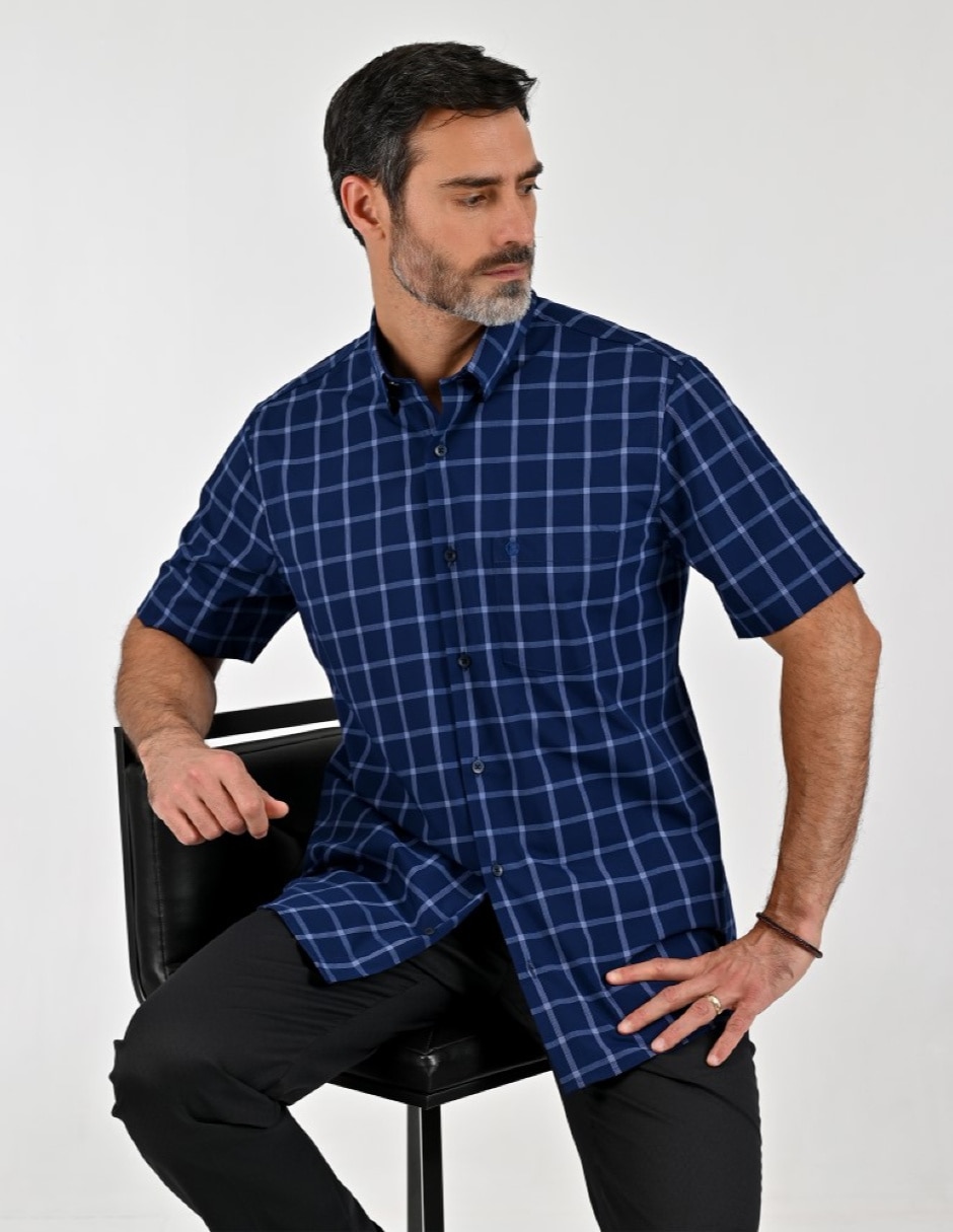 Camisa casual manga corta para hombre 6
