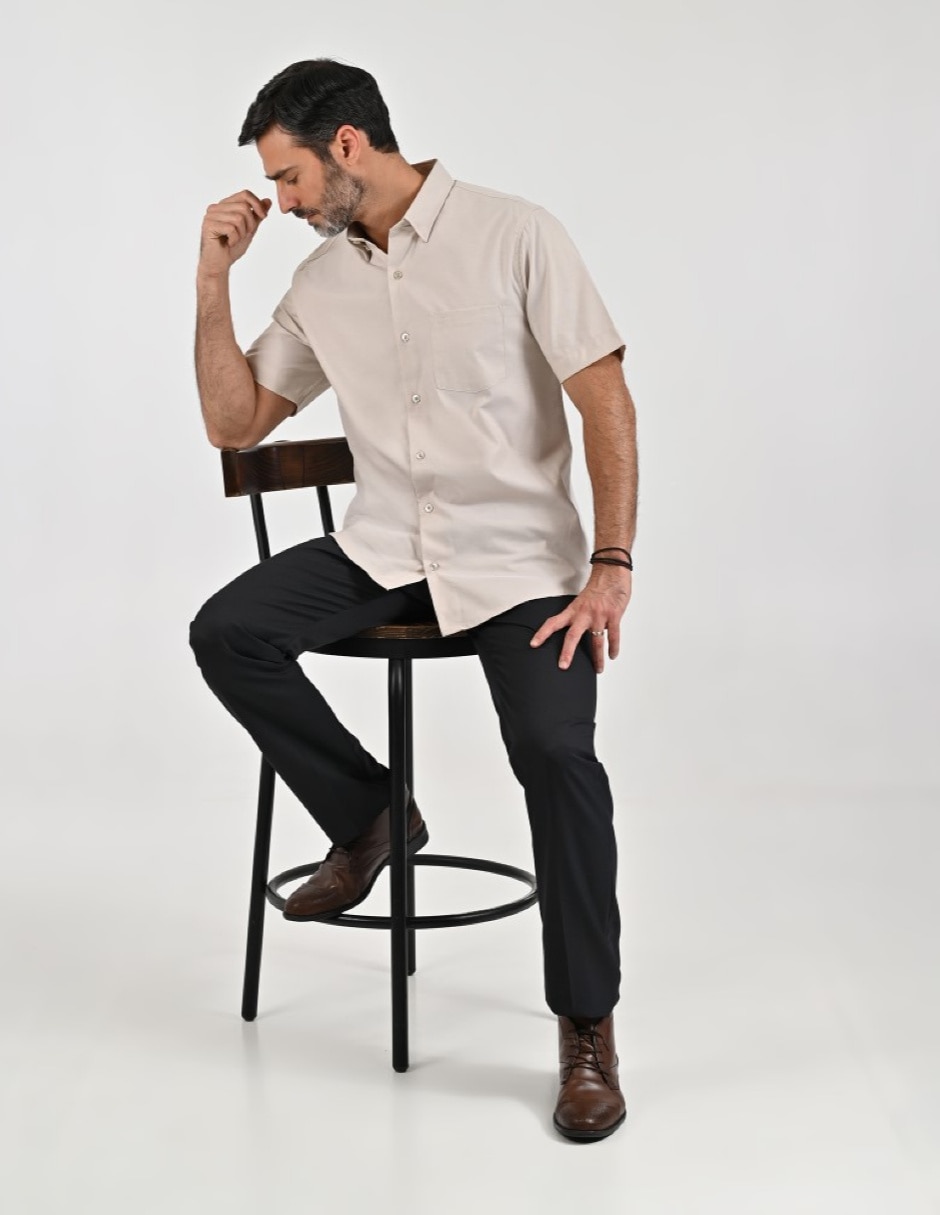 Camisa casual manga corta para hombre 6